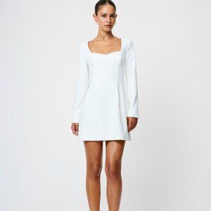 $138 French Connection Women's Whisper Sweetheart Neck Mini Dress White Size 6